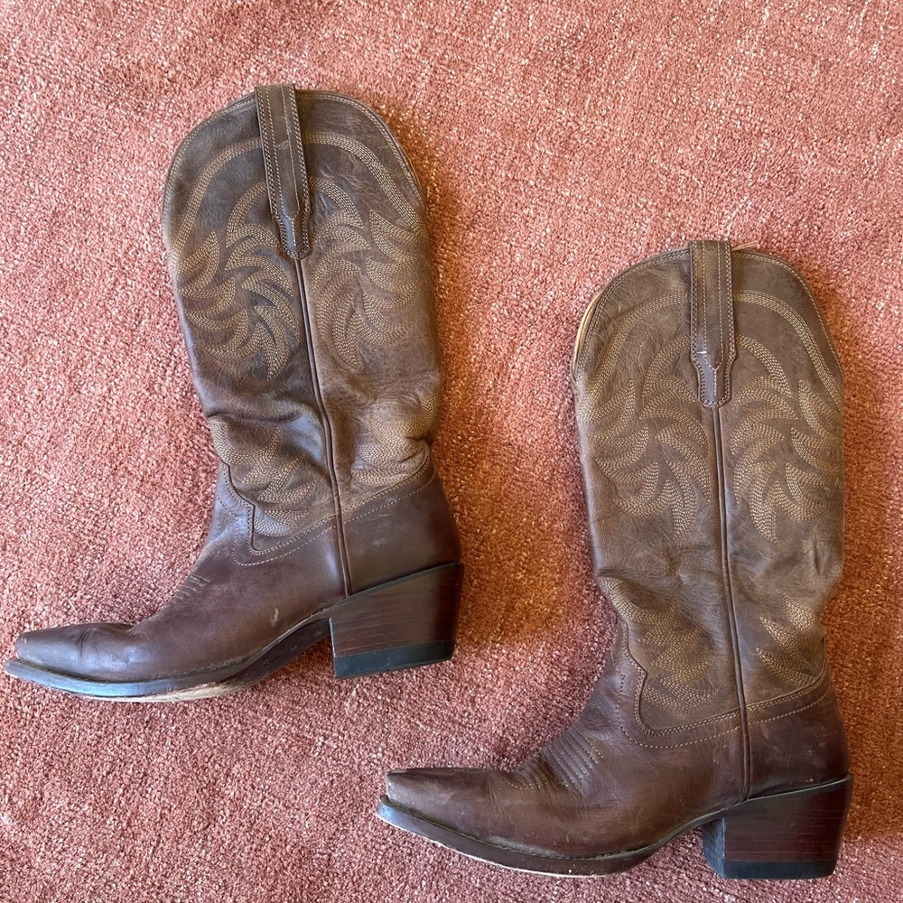 Tecovas The Annie Brown Leather Cowboy Boots